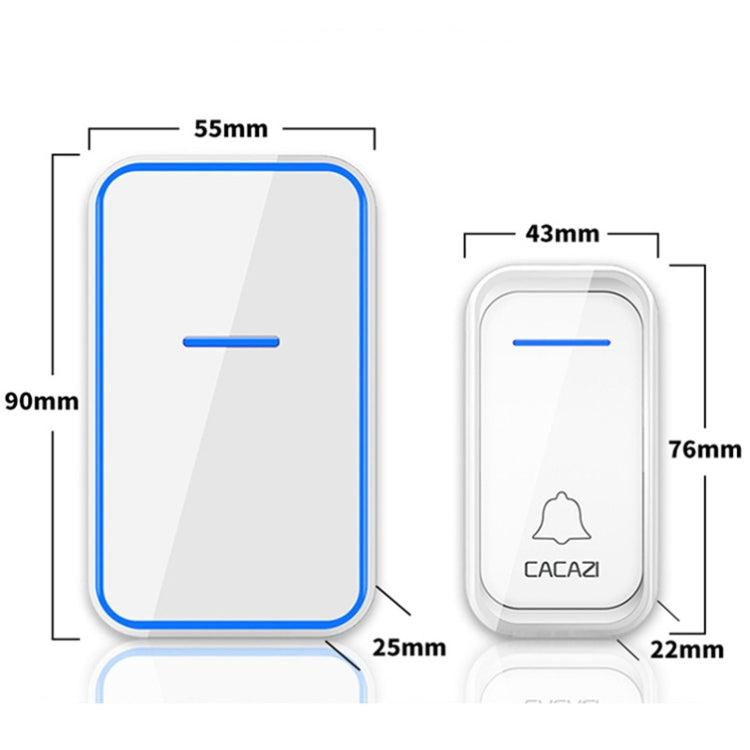 CACAZI A68-2 One to Two Wireless Remote Control Electronic Doorbell Home Smart Digital Wireless Doorbell CACAZI A68-2 One to Two Wireless Remote Control Electronic Doorbell Home Smart Digital Wireless Doorbell